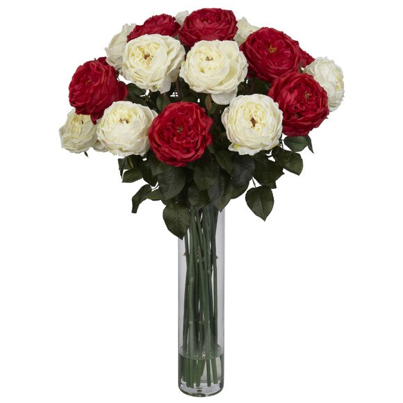 Fancy Rose Silk Flower Arrangement - SKU #1219 - 4